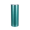 Elanze Designs 20 oz Glitter Stainless Steel Insulated Travel Tumbler With Sliding Lid For Iced or Hot Beverage, Turquoise Blue - 3 of 4