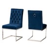 2pc Sherine Velvet Fabric and Metal Dining Chair Set - Baxton Studio - 2 of 4
