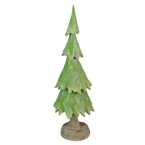 Northlight Glittered and Textured Tree Christmas Decoration - 20" - Green - 1 of 4