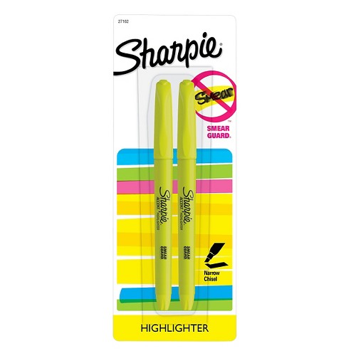 Sharpie Pocket Highlighters, Bold Tip, 2ct - Yellow