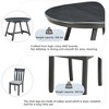 PAGED Extendable Dining Table Round Wood Kitchen Table with 2 Flip Leaves, 41.4-56.6" Living Room Table, Seats Up to 6 Person - 3 of 4