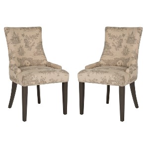 Lester Dining Chair -Taupe (Set of 2) - Safavieh , Brown