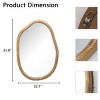 32"x22" Irregular Wall Mirror with Wood Frame, Farmhouse Circle Mirror for Bathroom Vanity, Bedroom, Living Room, Entryway- The Pop Home - 4 of 4