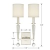 Crystorama Lighting Paxton 2 - Light Sconce in  Polished Nickel - 4 of 4