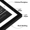 Americanflat 26x32 Picture Frame with Polished Plexiglass - Use as 22x28 Frame with Mat or 26x32 Frame Without Mat - Streamline Collection - Black - 3 of 4