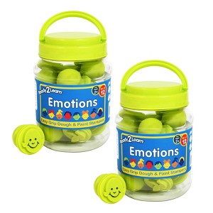 READY 2 LEARN™ Easy Grip Stampers - Emotions - 12 Per Set - 2 Sets - 1 of 4