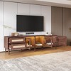 ACEPANO 70.8 in. W Modern Media Console Table with 3 Cabinets & 2 Drawers for Living Room-Dark Brown - 3 of 4