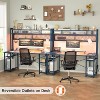 Aheaplus Computer Desk with Hutch, Reversible Gaming Desk with Power outlet and LED Light, Workstation Desk with Monitor Stand - 4 of 4