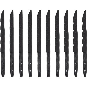 Jaya 6.5" Compostable Knife Bulk - Pack Black - Pack of 50 - 1 of 3
