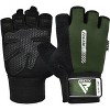 RDX Sports W1 Half Finger Gym Workout Gloves - Enhanced Grip and Support for Strength Training, CrossFit, Bodybuilding, Powerlifting, Workout Gloves - 3 of 4