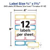 Avery Durable Labels for Kids' Gear, 3/4" x 1-3/4", Assorted Border Colors, Water-Resistant Labels, 4 Packs, 240 Rectangle Labels Total (21944) - 4 of 4
