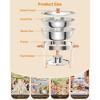 Chafing Dishes Set - 6 Pack Stainless Steel Buffet Servers with Fuel Cans, Dome Lids & Serving Utensils? for Catering, Weddings & Events - 3 of 4