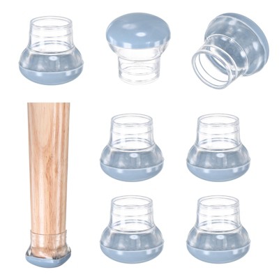 Unique Bargains Silicone Round Chair Leg Caps Floor Protectors 8 Pcs
