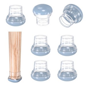 Unique Bargains Silicone Round Chair Leg Caps Floor Protectors 8 Pcs - 1 of 4