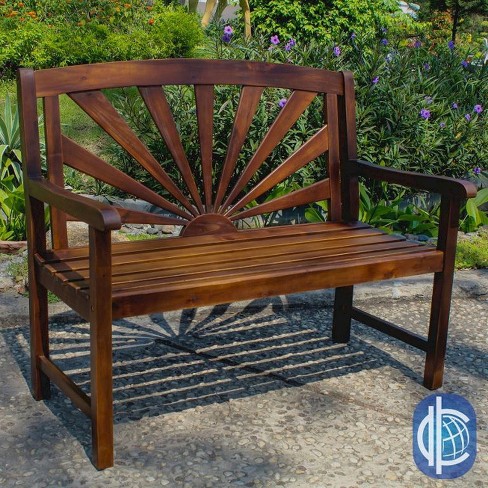 Sappora 4' Wood Patio Bench - International Caravan : Target