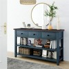 COWLOWN Console Table with 3 Drawers & 2 Shelves, Solid Frame for Living Room & Entryway - 4 of 4