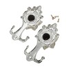 Unique Bargains Curtain Holdbacks Hexagonal Camellia Hooks Zinc Alloy 5.51"x2.56" 1Pair - 4 of 4