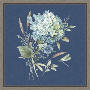 Amanti Art Bohemian Blue 03B (Floral Bouquet) by Lisa Audit Canvas Wall Art Print Framed 16 x 16-in. - 1 of 4