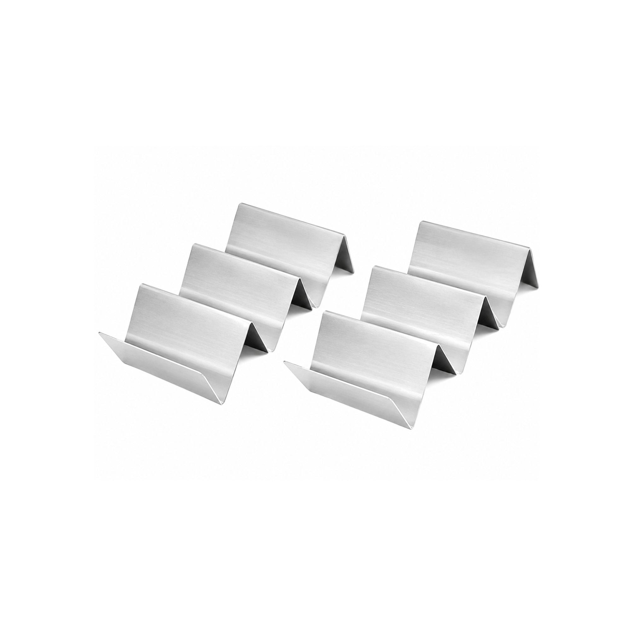 Home Collection Pack of 2 Stainless Steel Taco Holder Stand Truck Tray