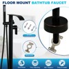 WOWOW Single-Handle Freestanding Tub Faucet with Handshower and Waterfall Spout in Brushed Nickel - 4 of 4