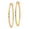 Black Bow Jewelry 1.5mm Square Tube Oval Hoop Earrings in 14k Yellow Gold, 40mm - 2 of 4