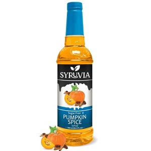 Syruvia Sugar Free Pumpkin Spice Syrup - 25.4 fl oz. Premium Flavoring Syrup For Coffee - 1 of 4