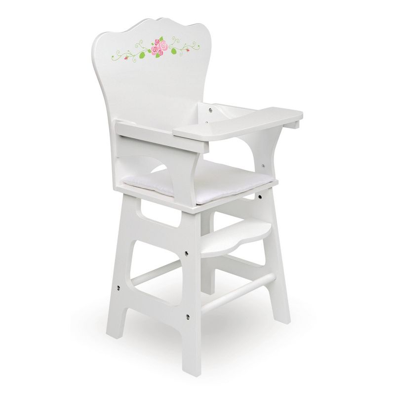 Badger Basket White Rose Doll High Chair, 1 of 8