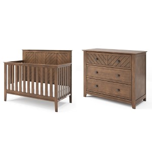 Child Craft Atwood Crib and Dresser Nursery Set, 2-Piece, Includes 4-in-1 Convertible Crib and 3-Drawer Dresser - 1 of 4