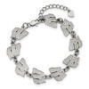 Black Bow Jewelry Stainless Steel Wisconsin Badgers NCAA charm Bracelet 8 Inch - 2 of 4