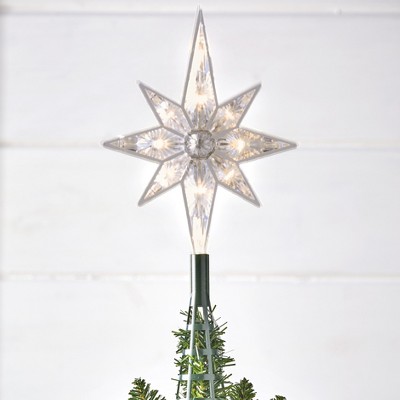 Lakeside Lighted North Star Tree Topper - Christmas Tree Decorative Ornament