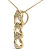 Haus of Brilliance 14K Yellow Gold Plated Silver 1/6 Cttw Diamond Triple Circle Pendant Necklace - 3 of 4