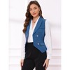 INSPIRE CHIC Women's Lapel Collar Dressy Versatile Racerback Waistcoat Suit Vest - 3 of 4