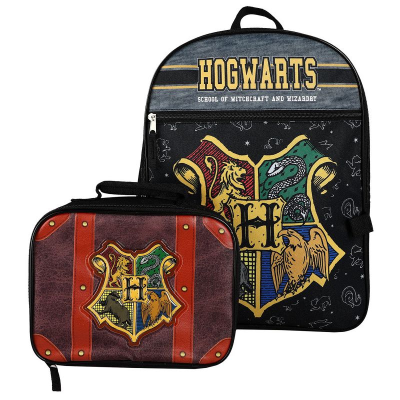 Harry Potter Hogwarts Kids 16-Inch Backpack With Trunk-Inspired Lunch Kit, 1 of 7