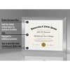 Americanflat 11x14 Silver Diploma Frame - Displays 8.5x11 Diplomas with Mat or 11x14 Inch Without Mat - Shatter-Resistant Glass. - 3 of 4