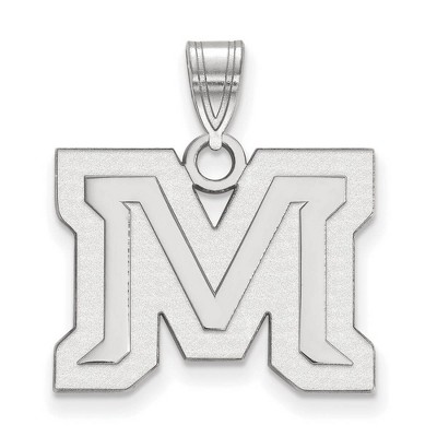 Black Bow Jewelry 10k White Gold Montana State Bobcats NCAA Medium Pendant
