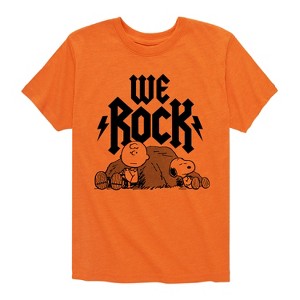 Boys' - Peanuts - We Rock Charlie Brown And Snoopy Short Sleeve Graphic T-Shirt - 1 of 4