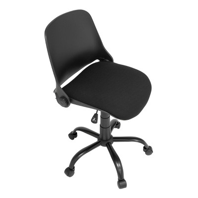 Black Ergonomic Swivel Task Chair with Foldable Back