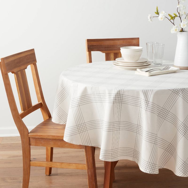 Cotton Open Plaid Tablecloth Black - Threshold™, 2 of 7