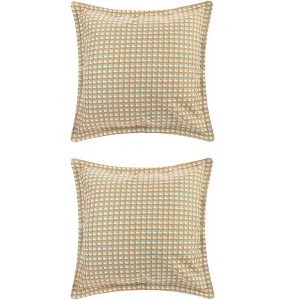 Unique Bargains Retro Plaid Decorative Throw Pillow Covers With Pattern 2 Pcs - 1 of 4