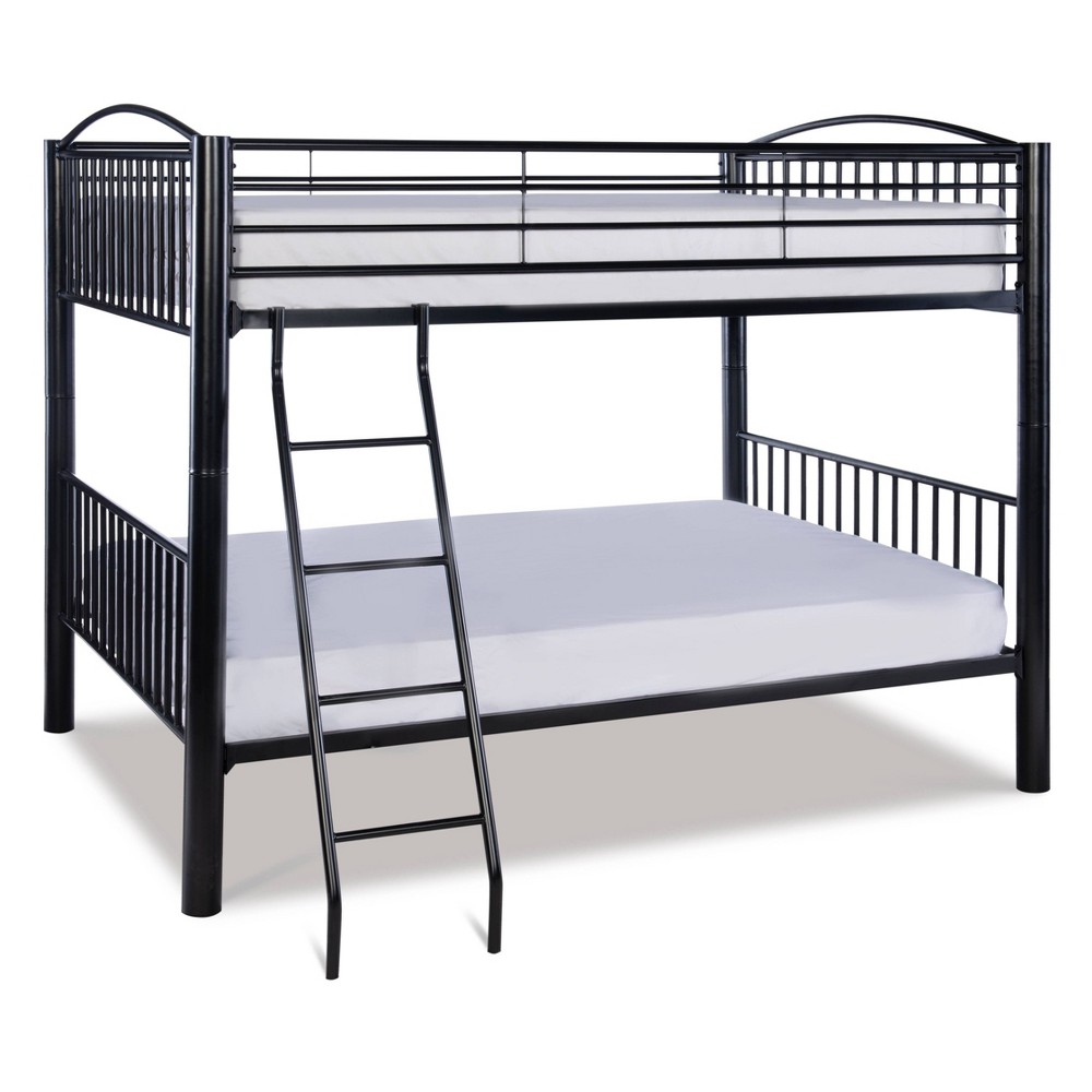 Full Over Full Aiden Modern Black Finish Metal Kids' Bunk Bed - Powell -  79751879