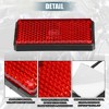 Unique Bargains Motorcycle Rectangular Stick-on Safety Spoke Reflective Warning Reflector Red 8 Pcs - 3 of 4