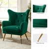 Godefroy Upholstery Accent Chair velvet with Wingback | Karat Home - 4 of 4
