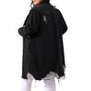 Agnes Orinda Women's Plus Size Classic Distressed Fray Hem Trucker Denim Jean Jackets - 4 of 4