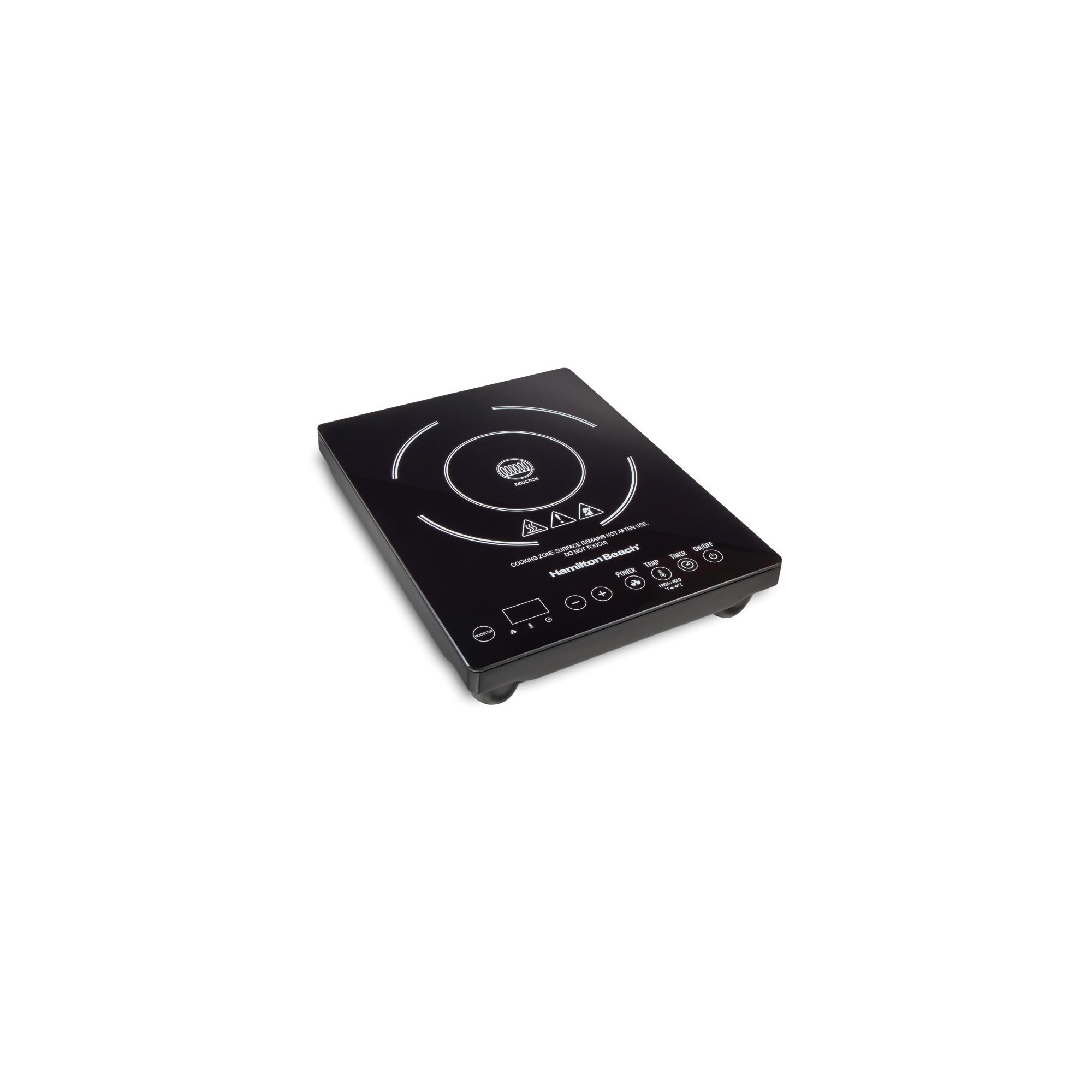 Hamilton Beach Induction Cooktop - Black: 1800W Electric Ceramic Smooth Top, 7 Settings, Countertop, 1 Burner