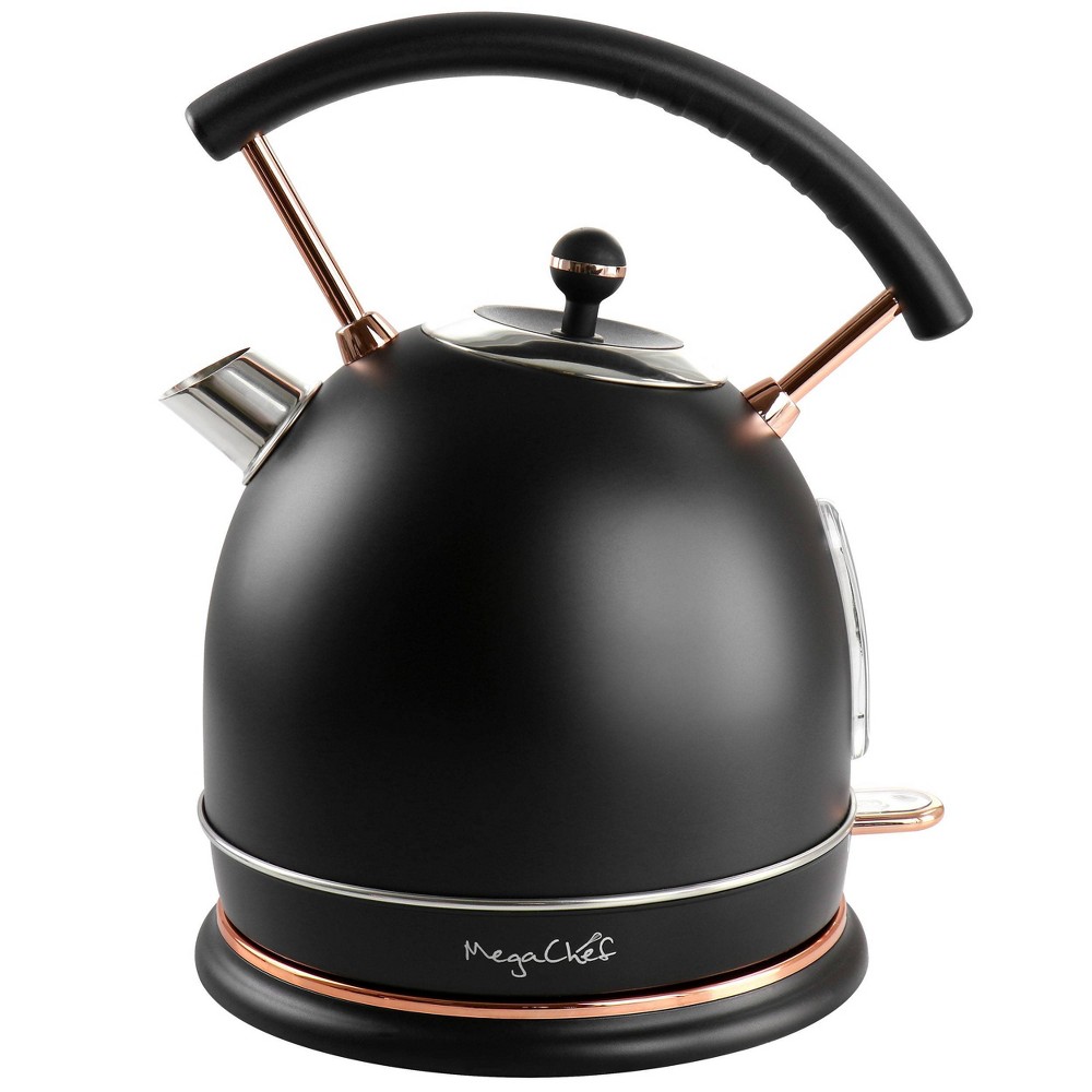 Photos - Electric Kettle MegaChef 1.8 Liter Half Circle Electric Tea Kettle in Matte Black