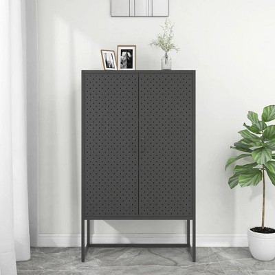 vidaXL Highboard Anthracite 31.5"x13.8"x53.1" Steel