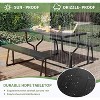 Outdoor Picnic Table and Bench Set, All Weather Camping Picnic Tables, for Outdoors Camping Backyard Deck Patio Poolside Dining Party, Black - 4 of 4