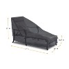 Summerset Shield Gold 2-Layer Polyester Fabric Outdoor Chaise Lounge Cover - 77x30", Charcoal Grey - 2 of 4