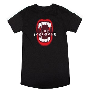 Lost Boys Teeth Bite Women's Black Nightshirt - 1 of 2