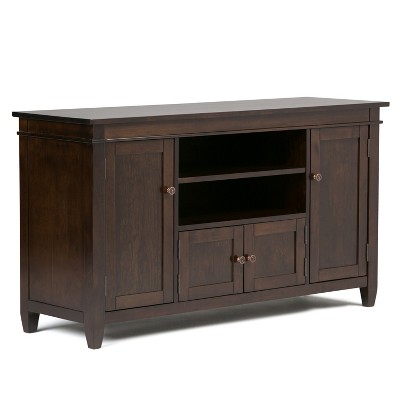 Sterling Solid Wood TV Stand for TVs up to 60" Dark Tobacco Brown - WyndenHall
